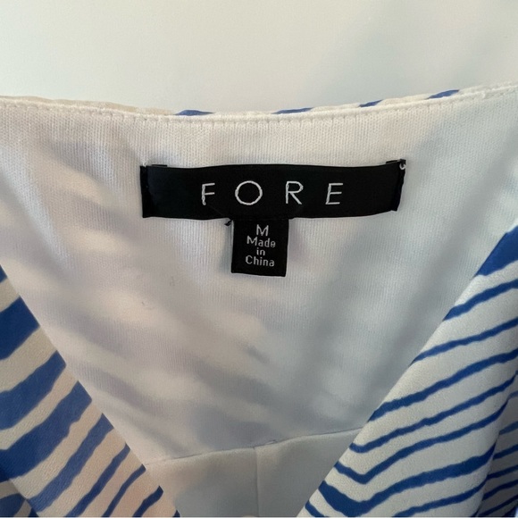 White and Blue Spaghetti Strap Maxi Dress - size medium - Picture 4 of 4